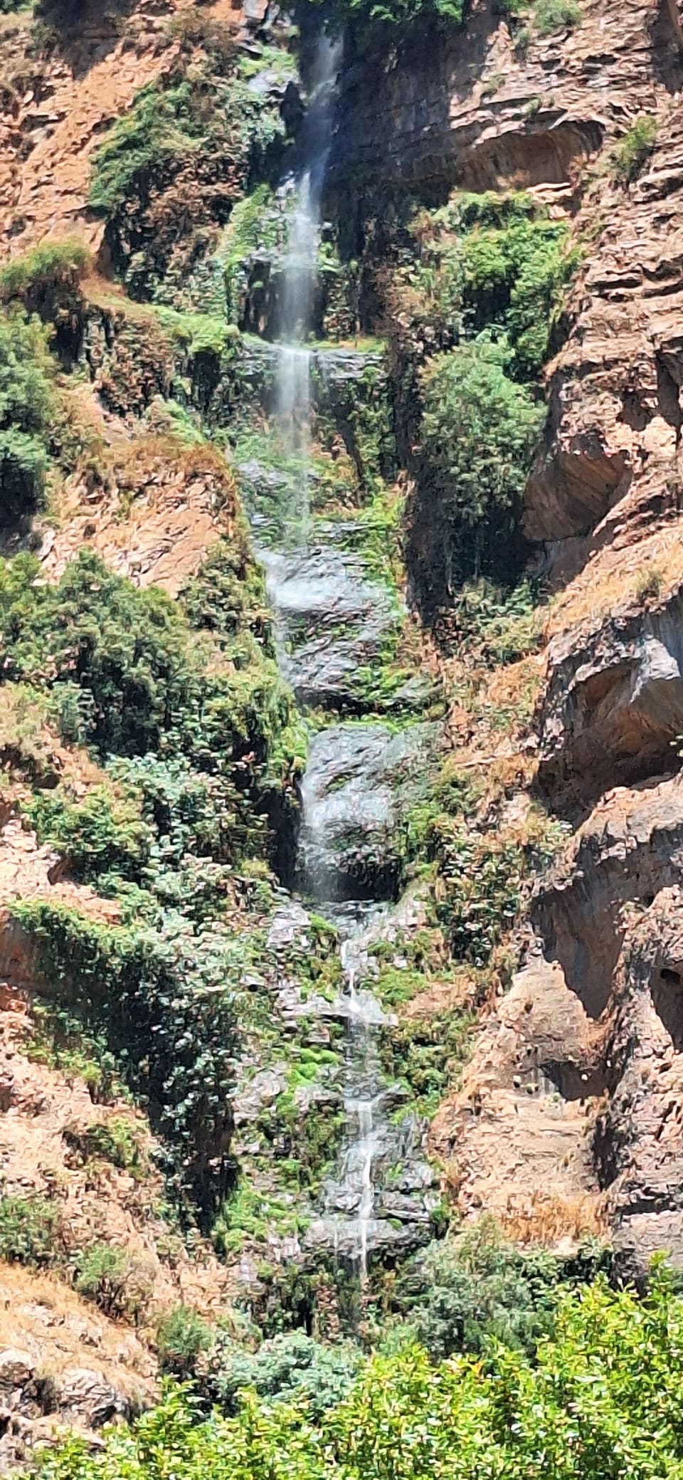 Viewpoint to waterfall across the valley
