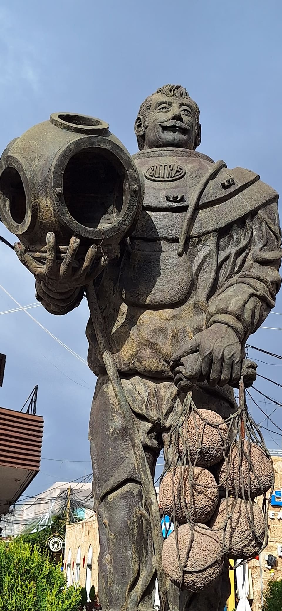 Botrys,statue of sponge diver