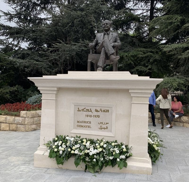 Maurice Gemayel statue